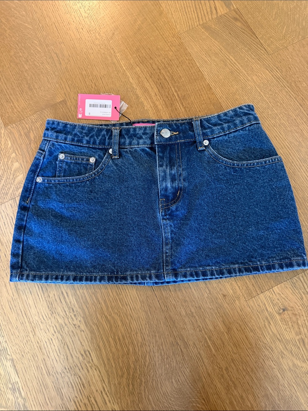 Edikted Denim Mini Skirt - Blue